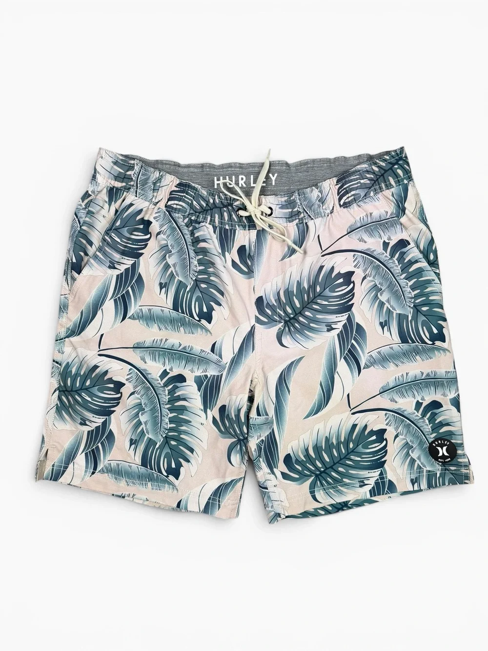 Hurley Phantom Tropical Palm Print Board Shorts Men’s Large 18” Outseam Stretch